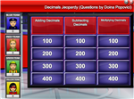 Decimal Jeopardy 